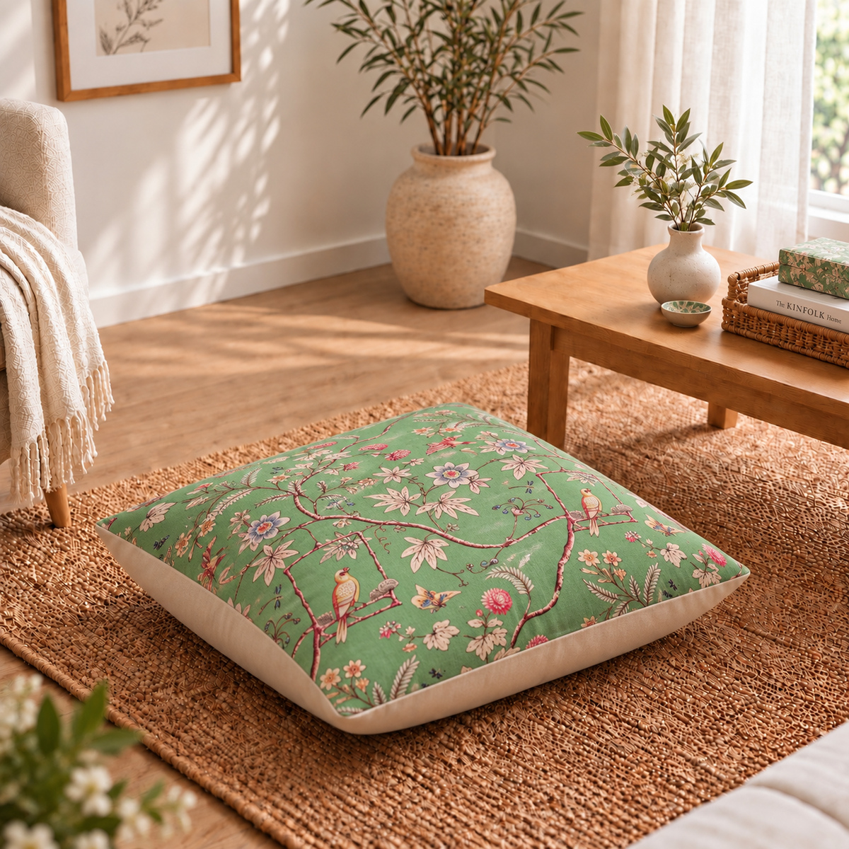 Floor Cushion Cover - Sage