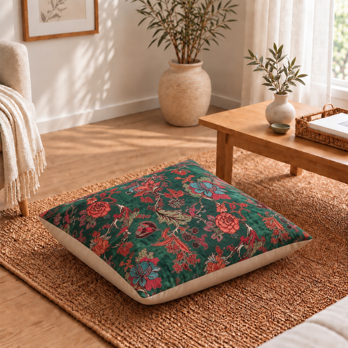 Floor Cushion Cover - Secret Garden