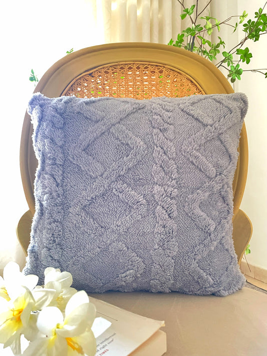Sherpa Textured Cushion (Gray)