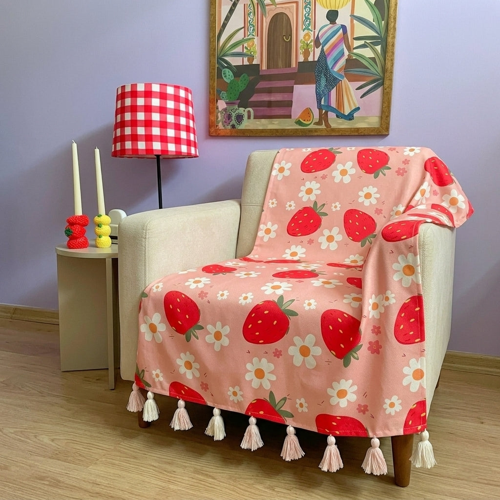 Strawberry Crush Throw Blanket