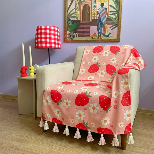 Strawberry Crush Throw Blanket