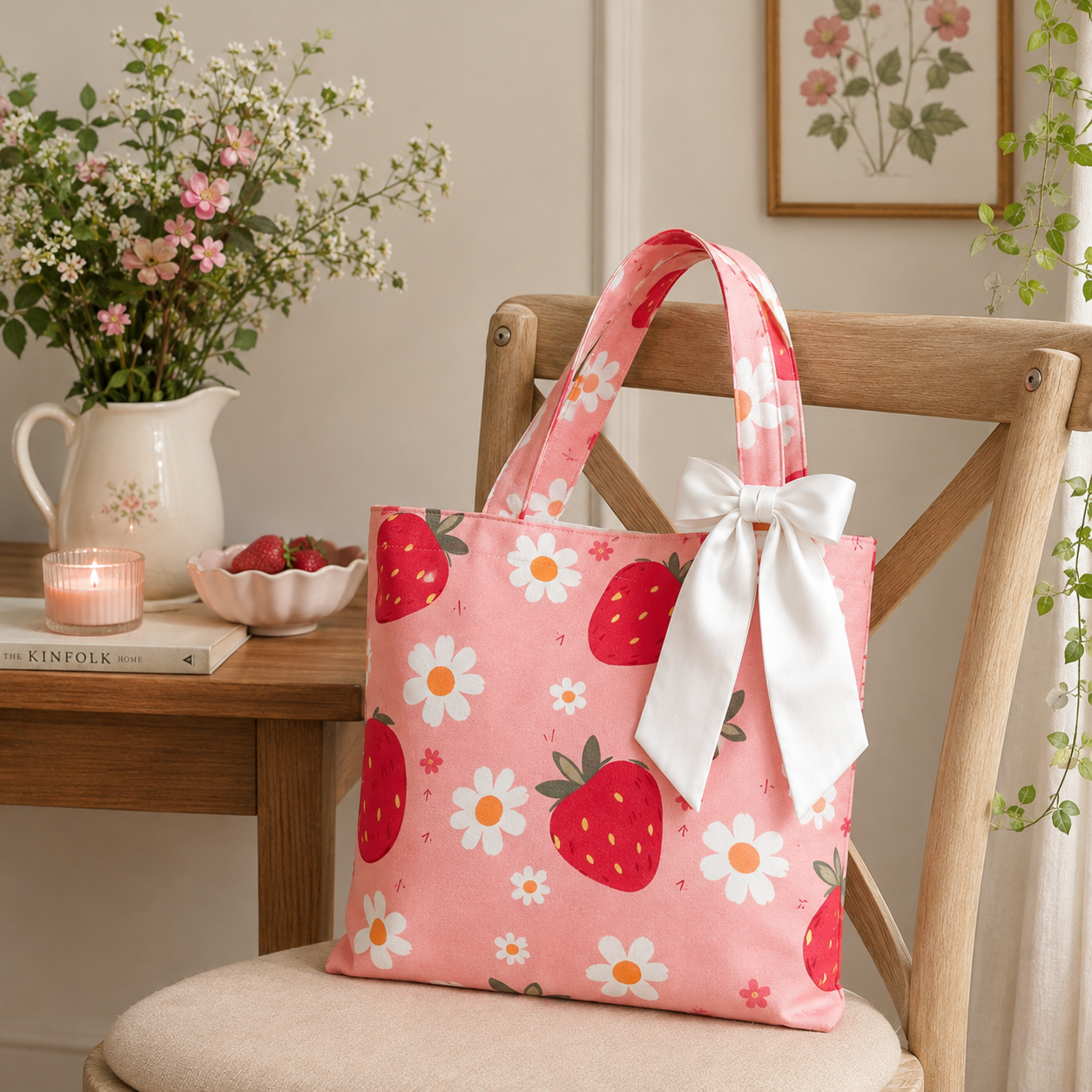 Strawberry Crush Tote Bag