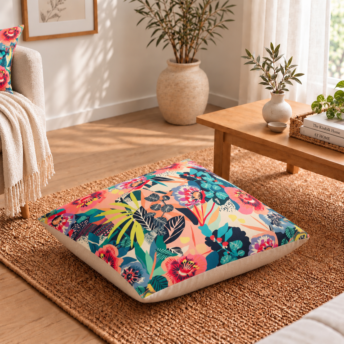 Floor Cushion Cover - Summer Garden