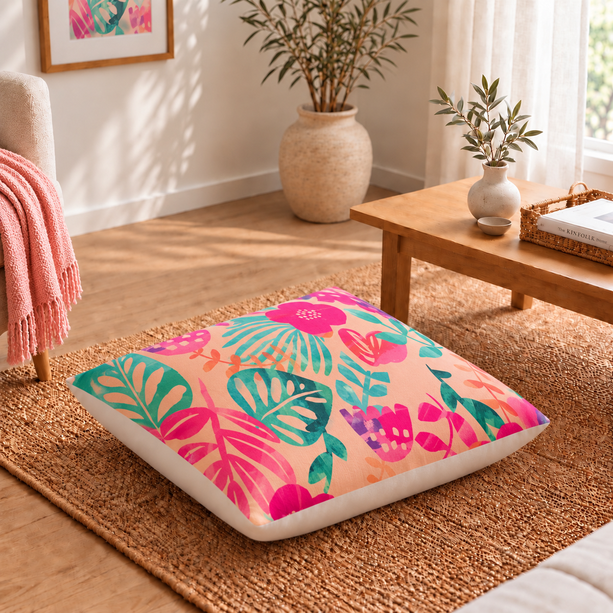 Floor Cushion Cover - Tropical