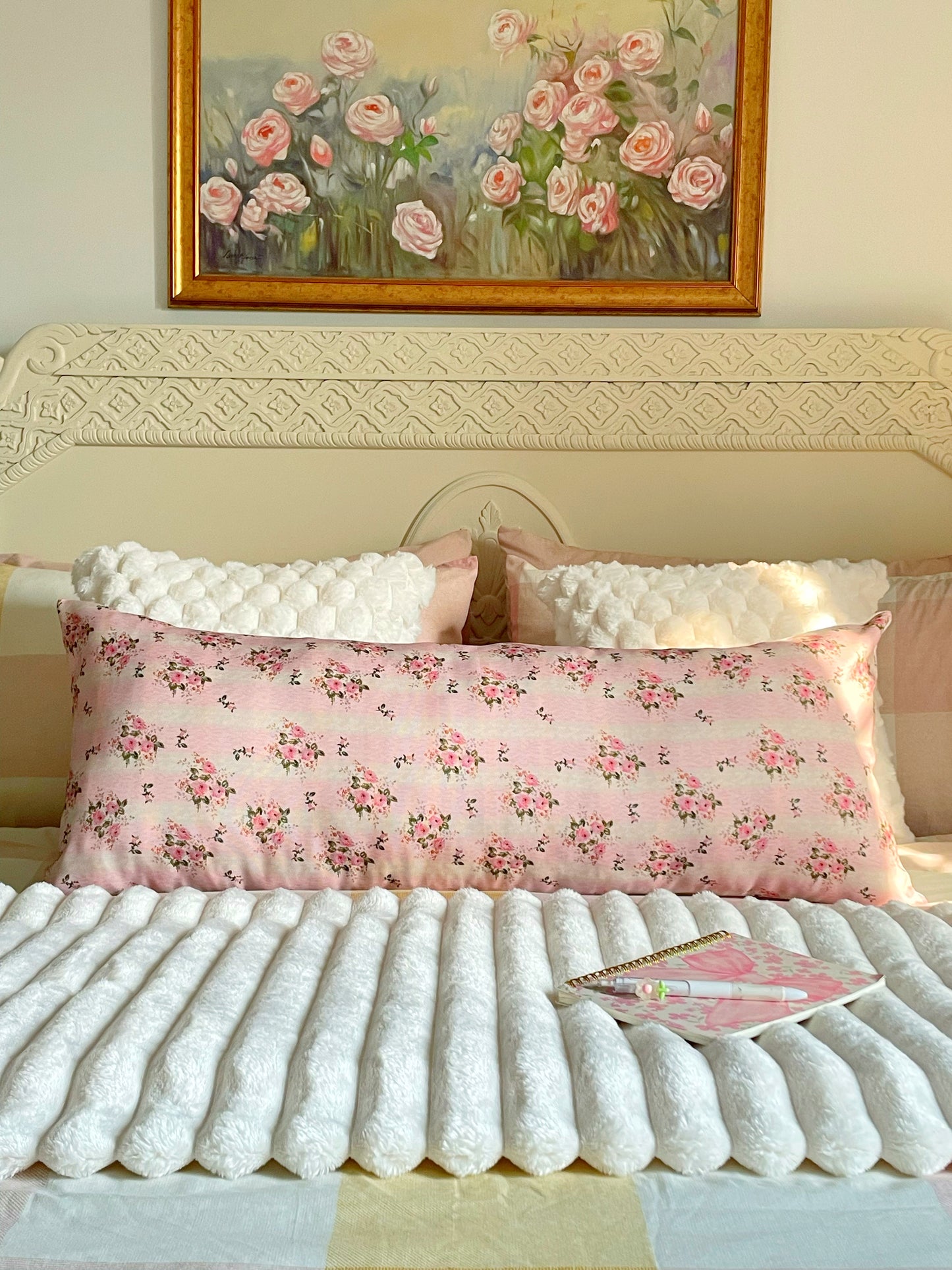 Lumbar Cushion - Vintage Rose