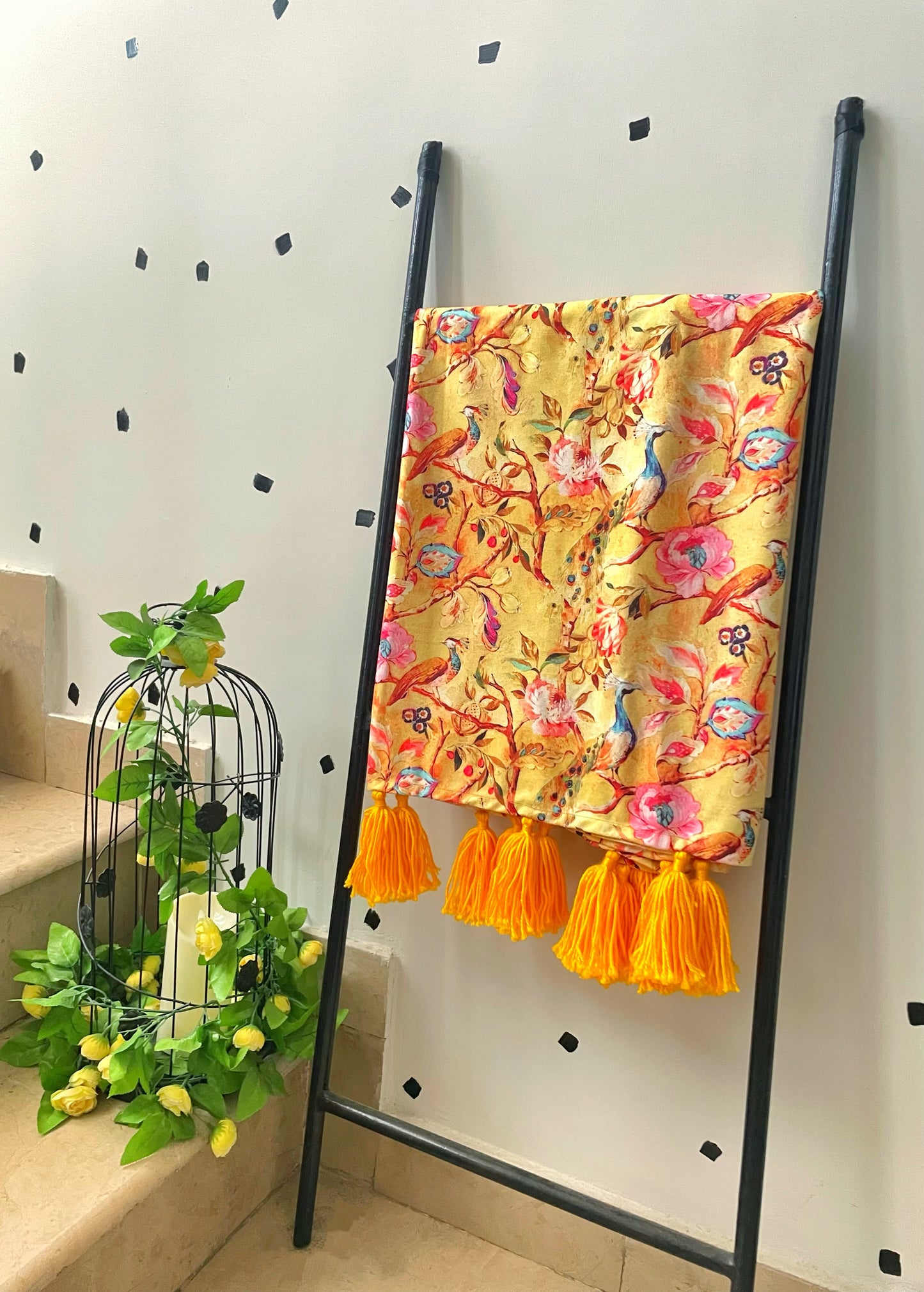 Yellow Garden Throw Blanket