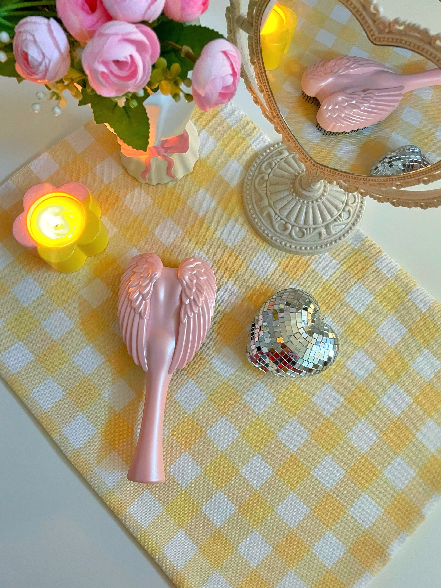 Yellow Gingham Table Mat