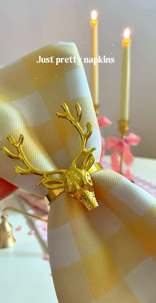 Yellow Gingham Table Napkin