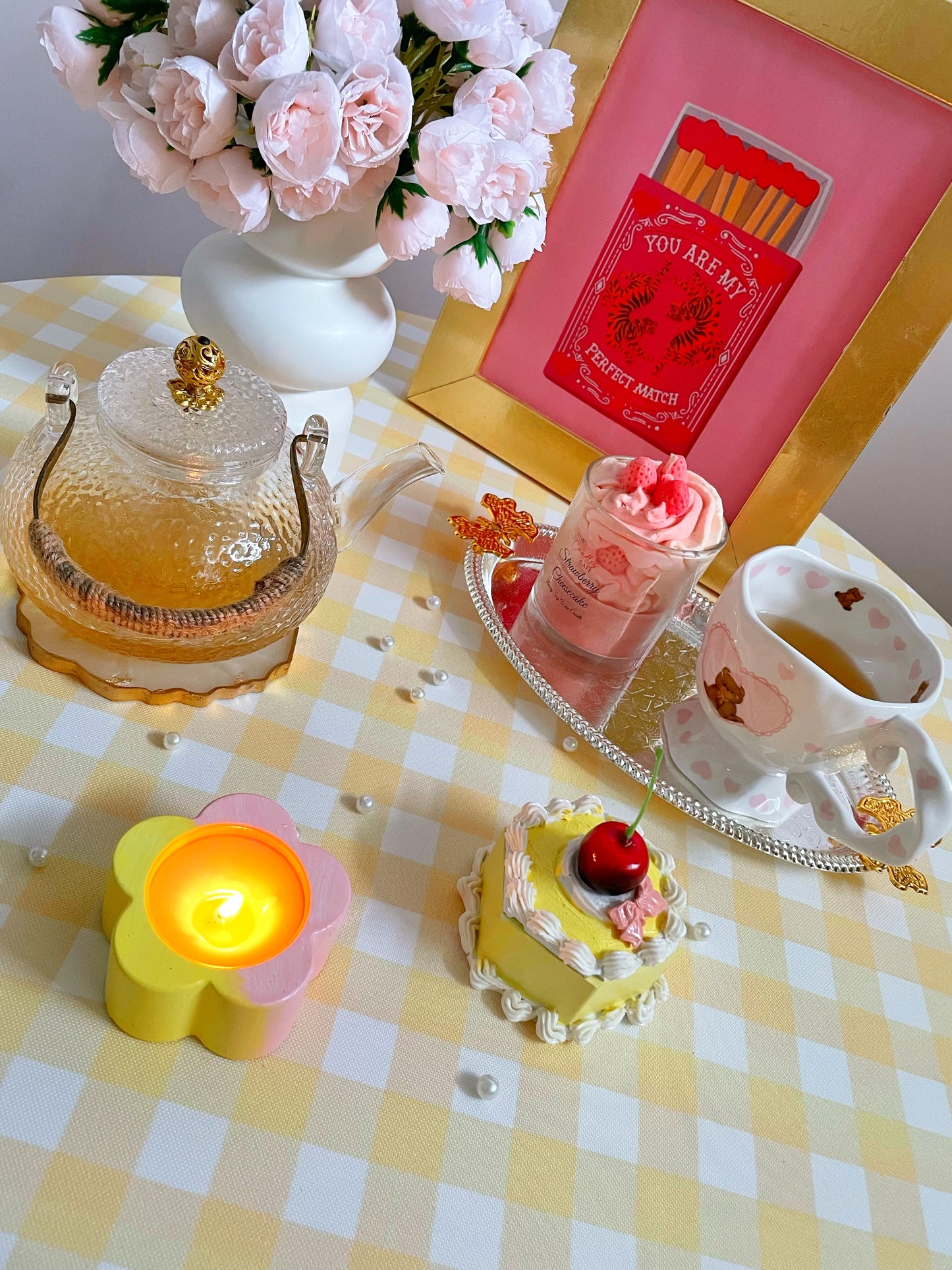 Yellow Gingham Tablecloth