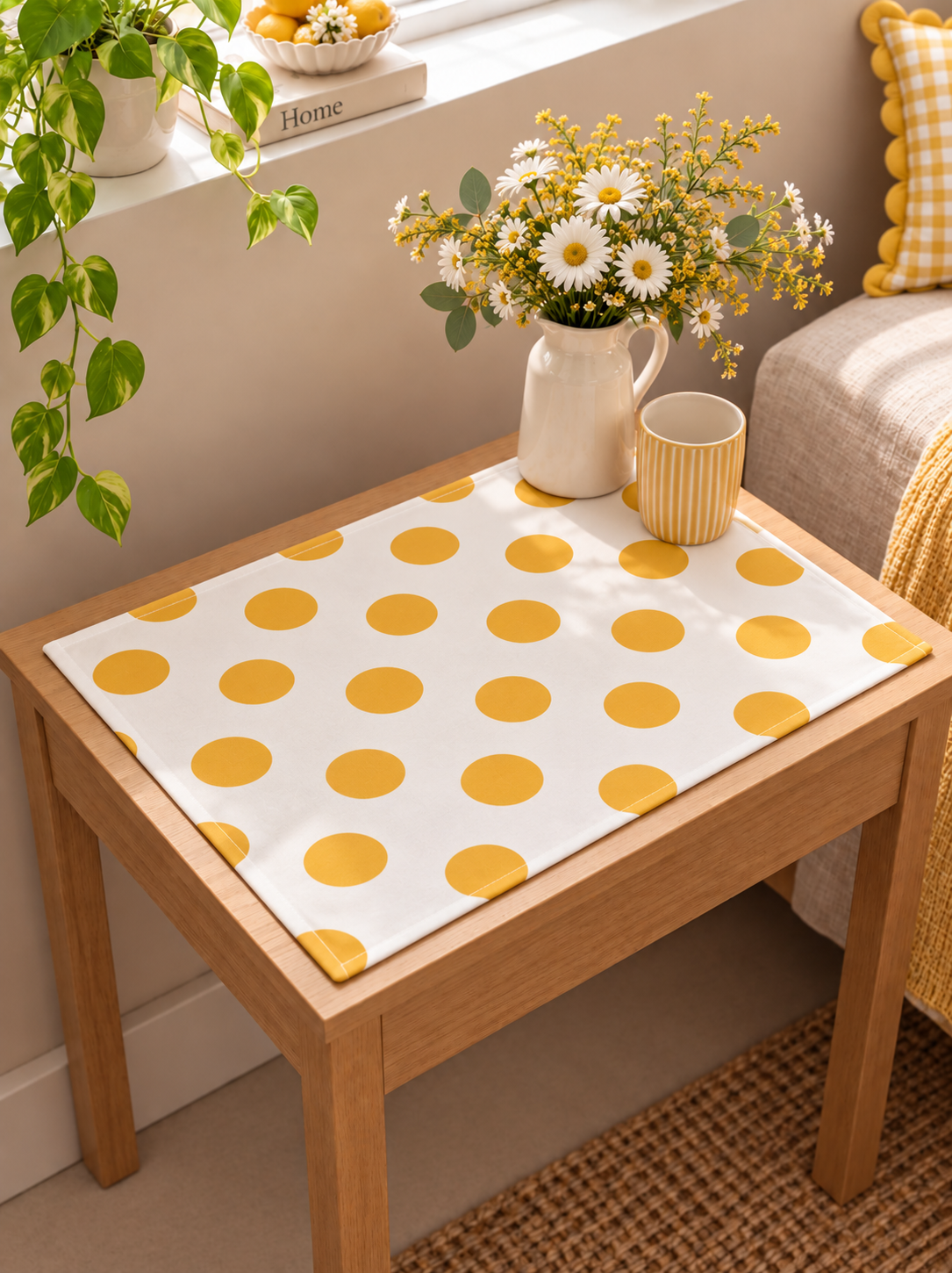Yellow Polka Table Mat