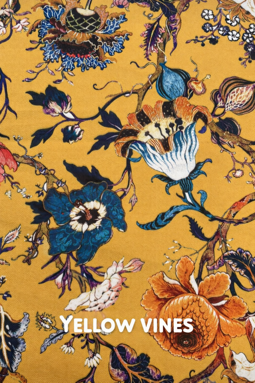 Yellow Vines Fabric